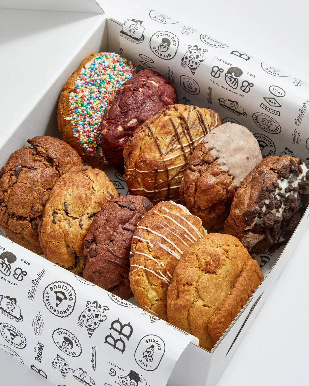 "Happy Father's Day" (Wave) Box- BIGG Brownies & THICC Cookies - New York Style Cookies