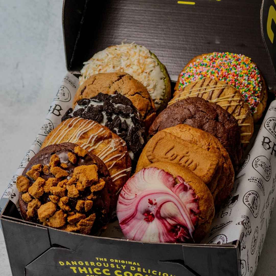 "Happiest of Birthdays" Box- BIGG Brownies & THICC Cookies - New York Style Cookies