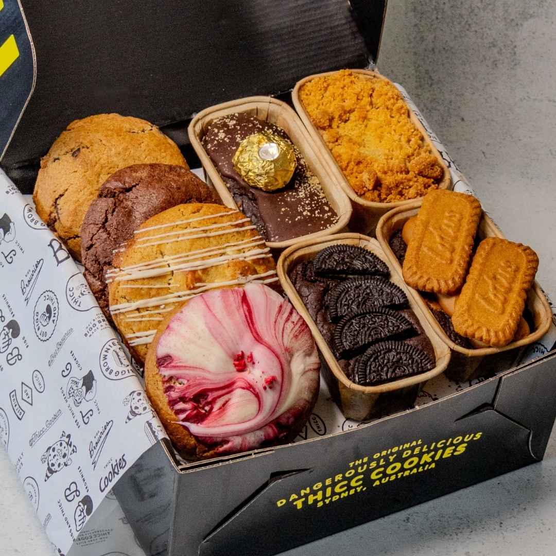 "Happiest of Birthdays" Box- BIGG Brownies & THICC Cookies - New York Style Cookies