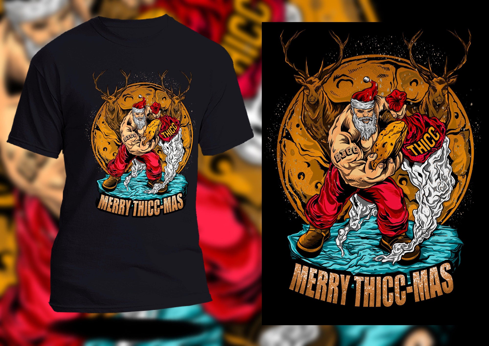 THICC SANTA T-Shirt!- BIGG Brownies & THICC Cookies - New York Style Cookies