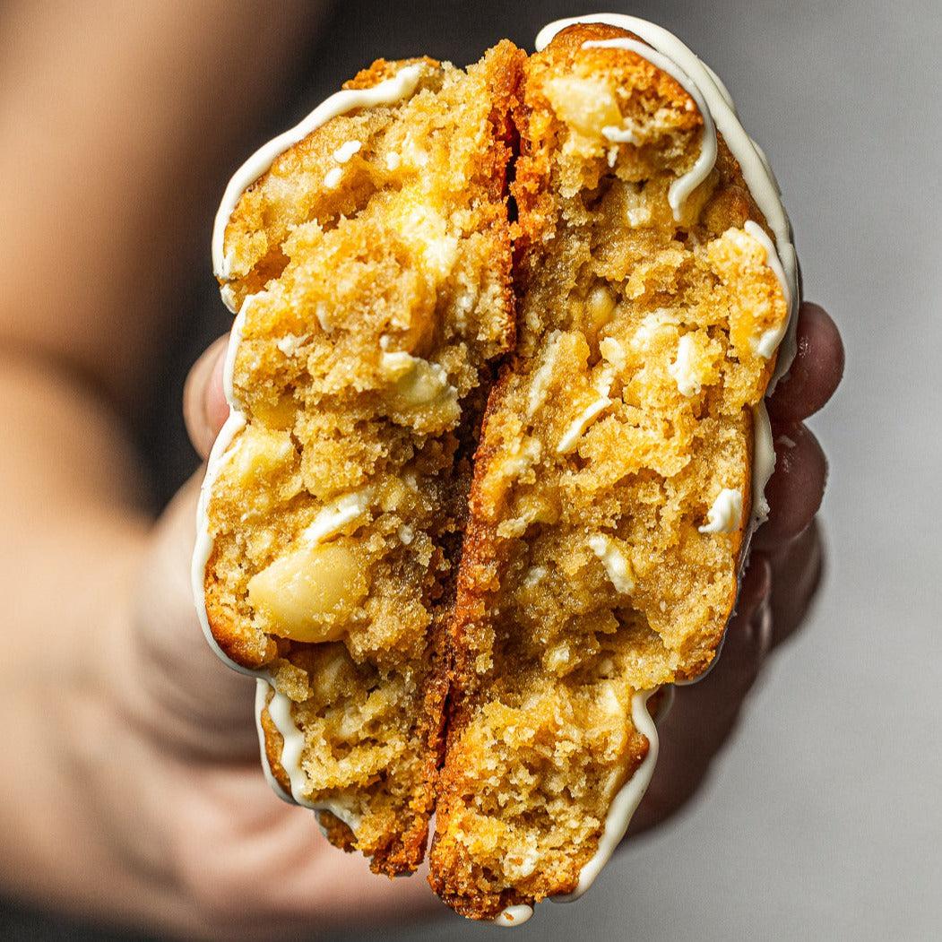 White Choc Macadamia- BIGG Brownies & THICC Cookies - New York Style Cookies